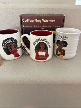 Coffee Mug Set with Mug Warmer